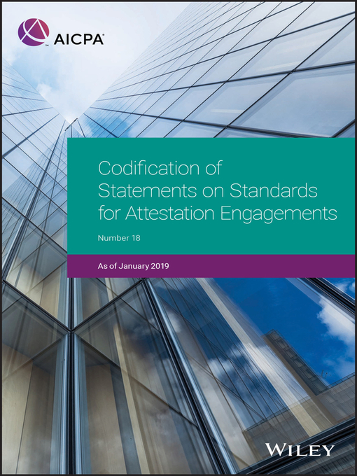 Title details for Codification of Statements on Standards for Attestation Engagements, January 2019 by AICPA - Available